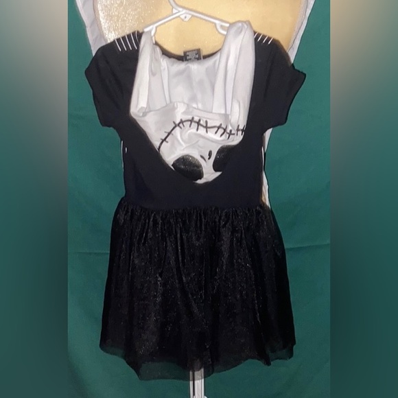 🎃Halloween Costume Nightmare Before Christmas Jack Skellington Girls Sz Small - Picture 3 of 4